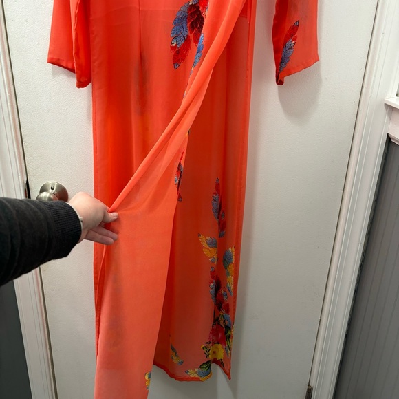 Vintage Peach Floral Dress/Top - Picture 5 of 10